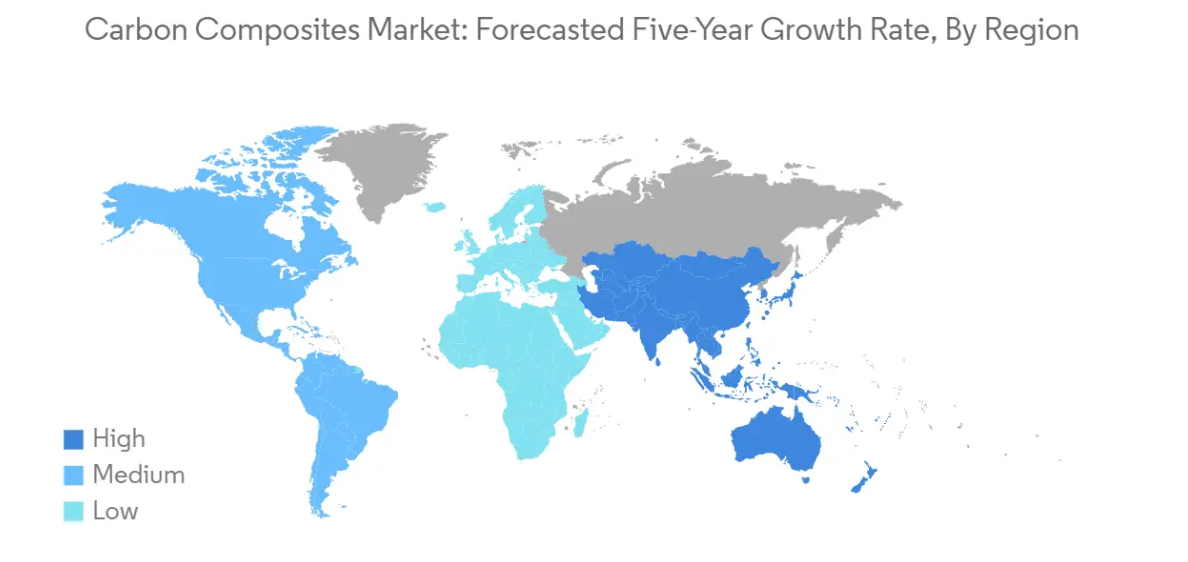 Market Analysis of Carbon Composites Market: Forecasted Growth Rate by Region
